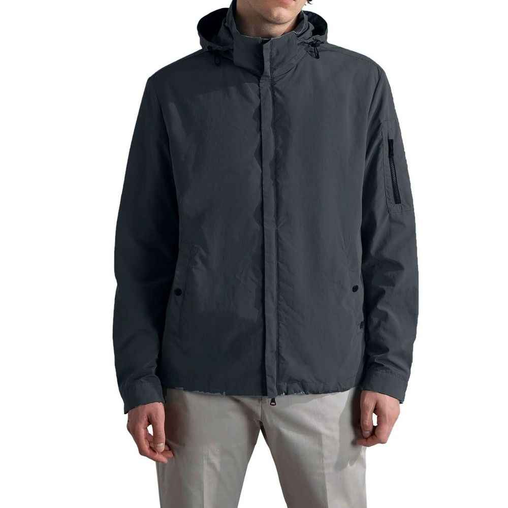 Gray Nylon Shell Jacket