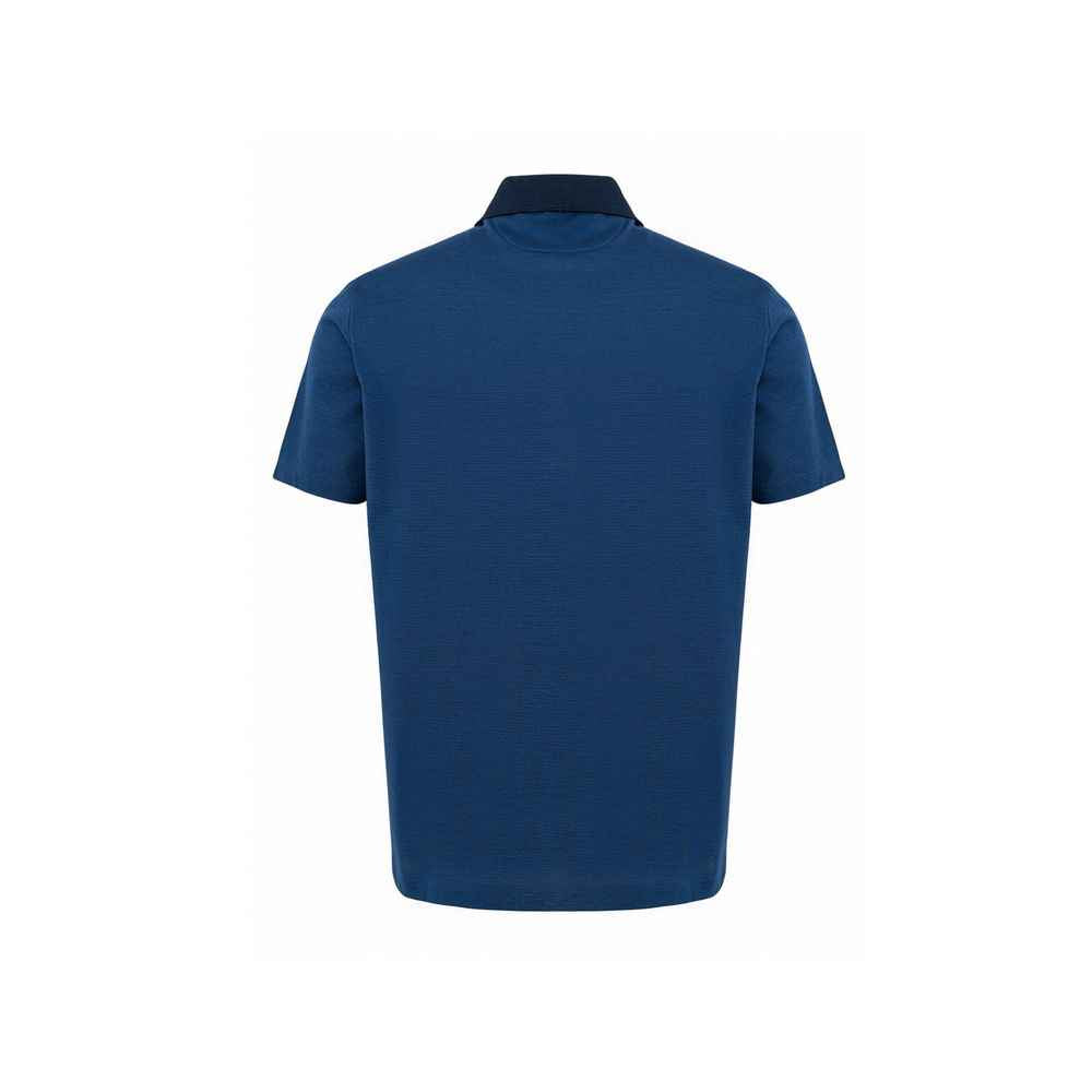 Blue Cotton Polo Shirt