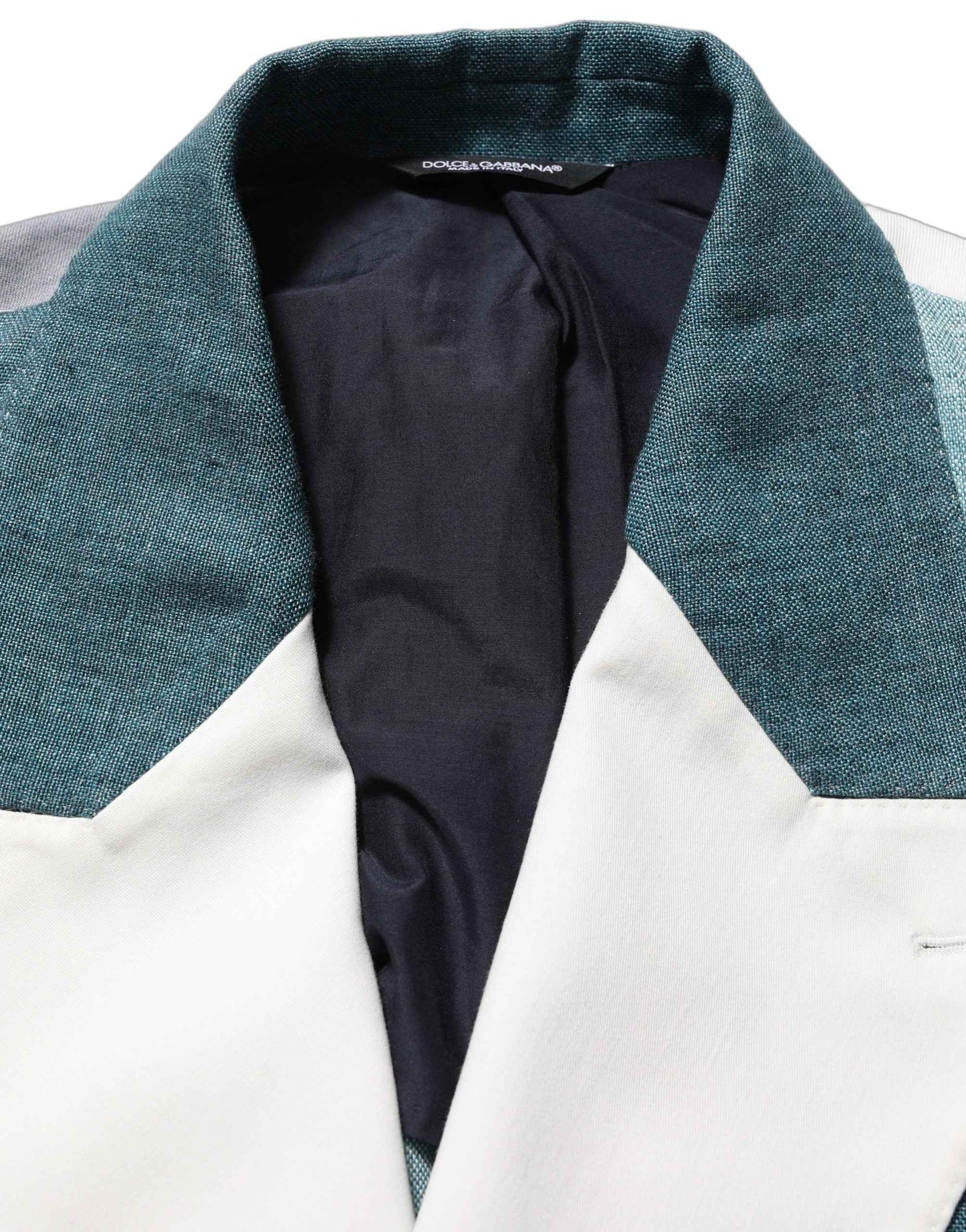 Multicolor Patchwork Linen Double Breasted Jacket