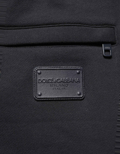 Black Drawstring Viscose Jogger Men Sweatpants Pants