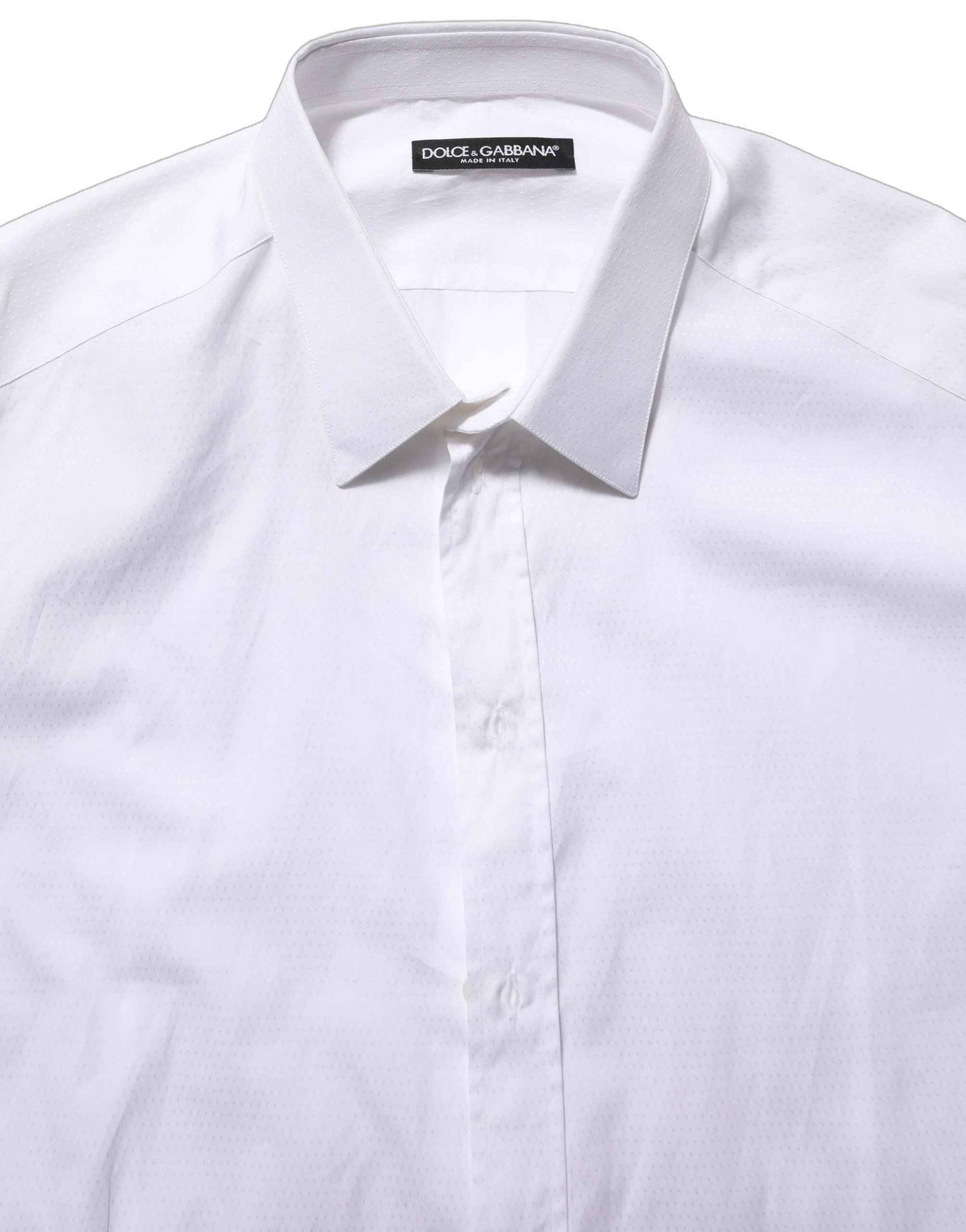White Cotton Long Sleeves Men Dress Shirt