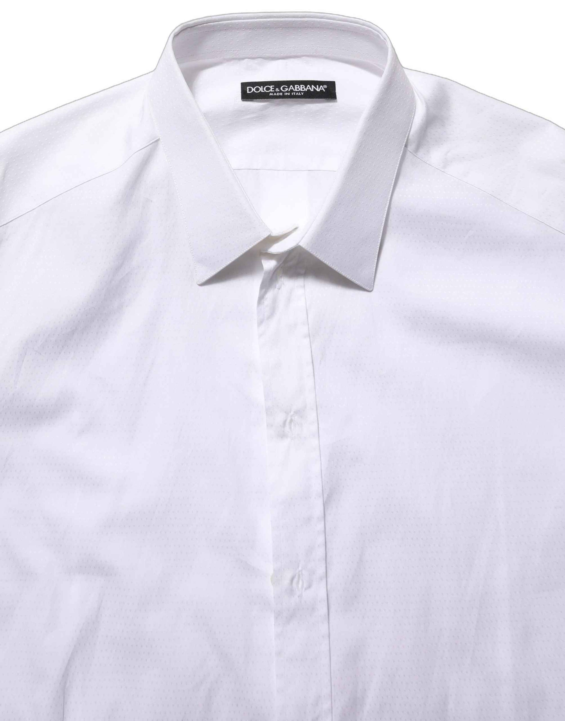White Cotton Long Sleeves Men Dress Shirt