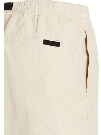 Beige Cotton Bermuda Shorts