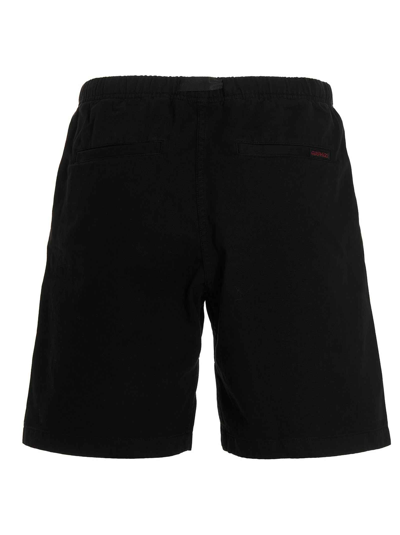 Black Cotton Bermuda Shorts