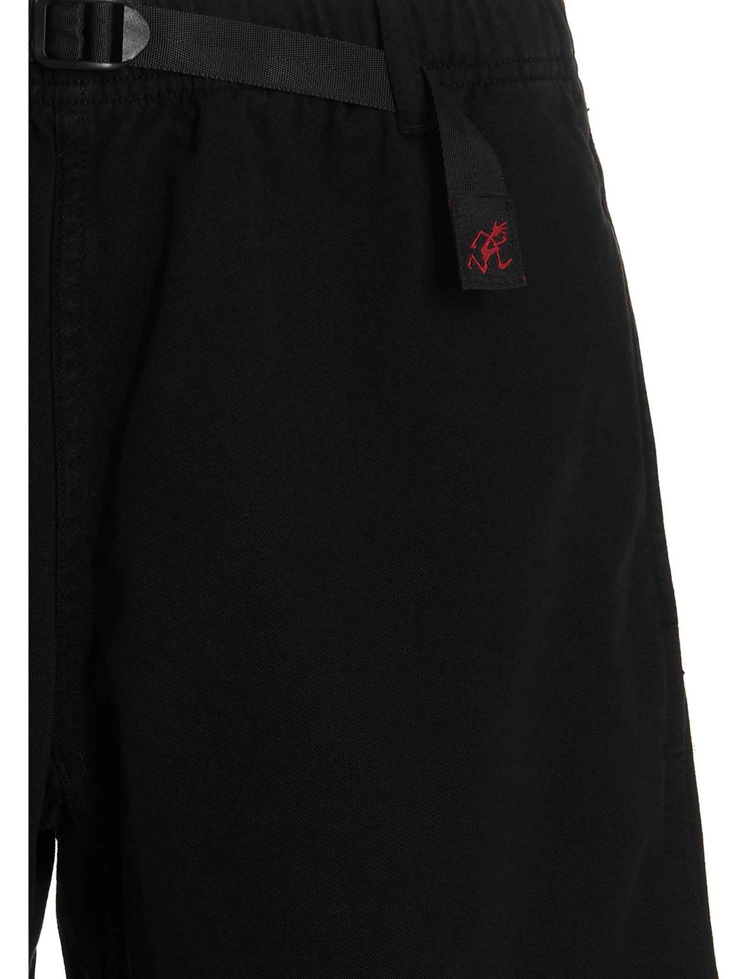 Black Cotton Bermuda Shorts