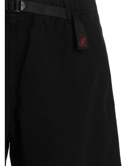 Black Cotton Bermuda Shorts