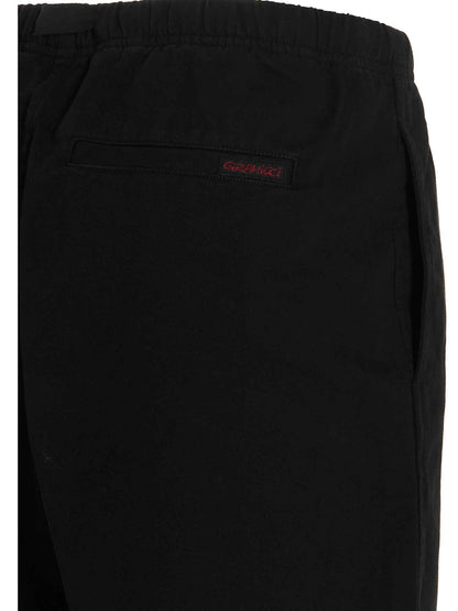 Black Cotton Bermuda Shorts