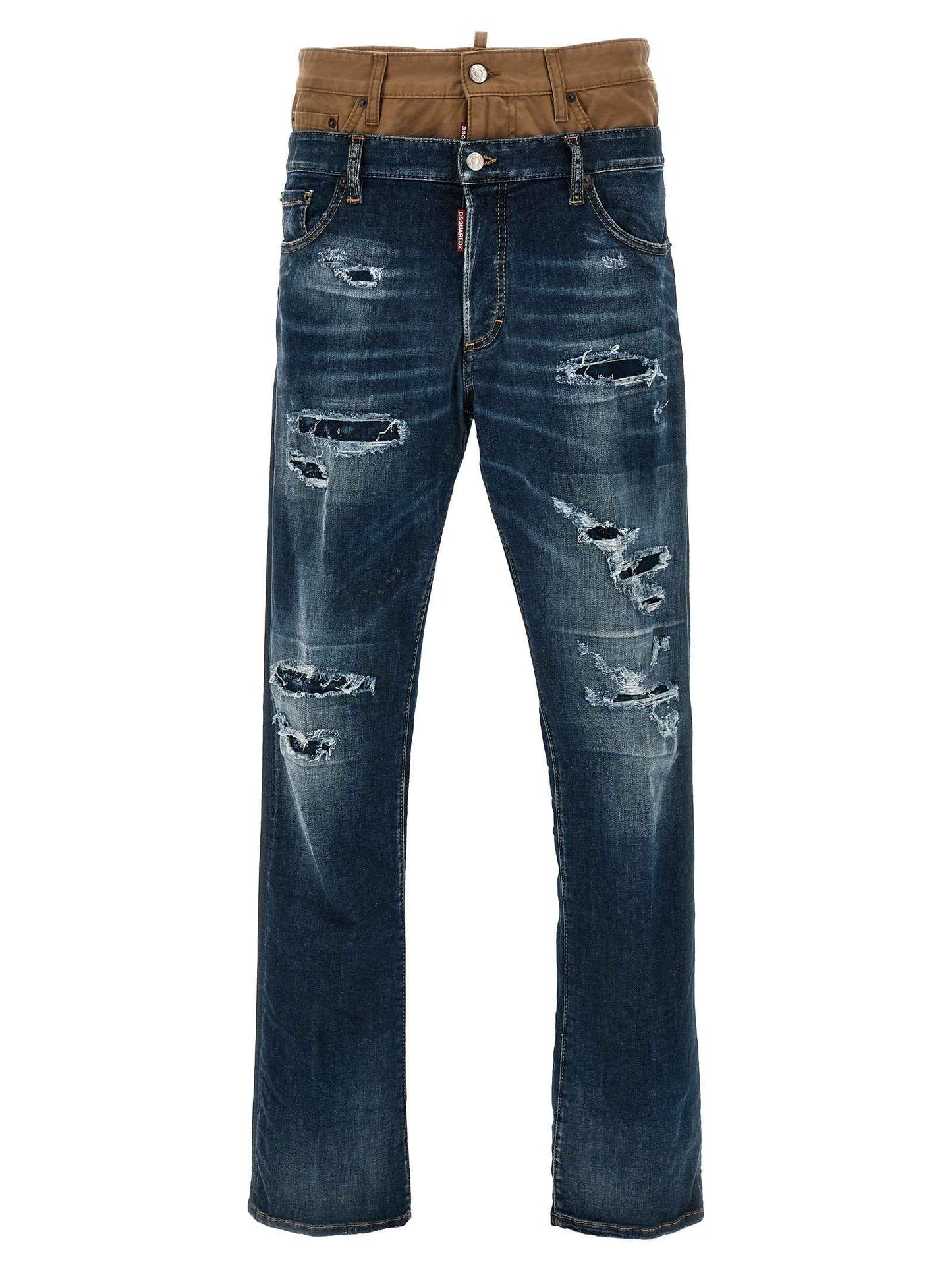 Blue Cotton Skinny Jeans