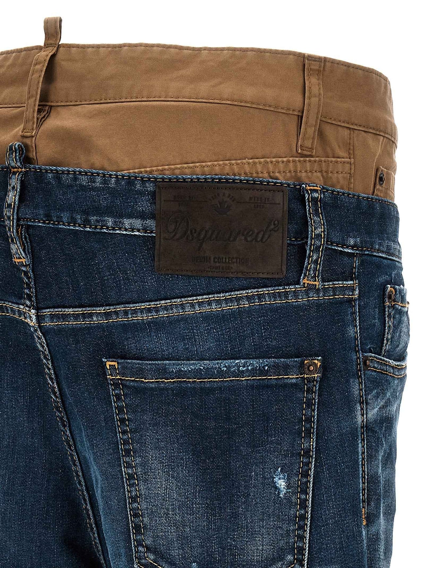 Blue Cotton Skinny Jeans