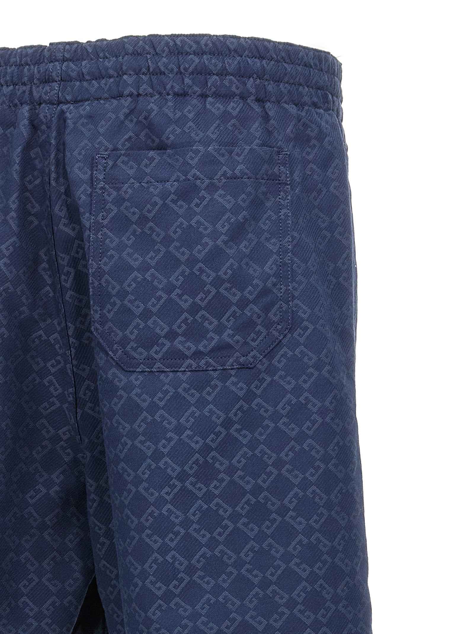 Blue Cotton Bermuda Shorts