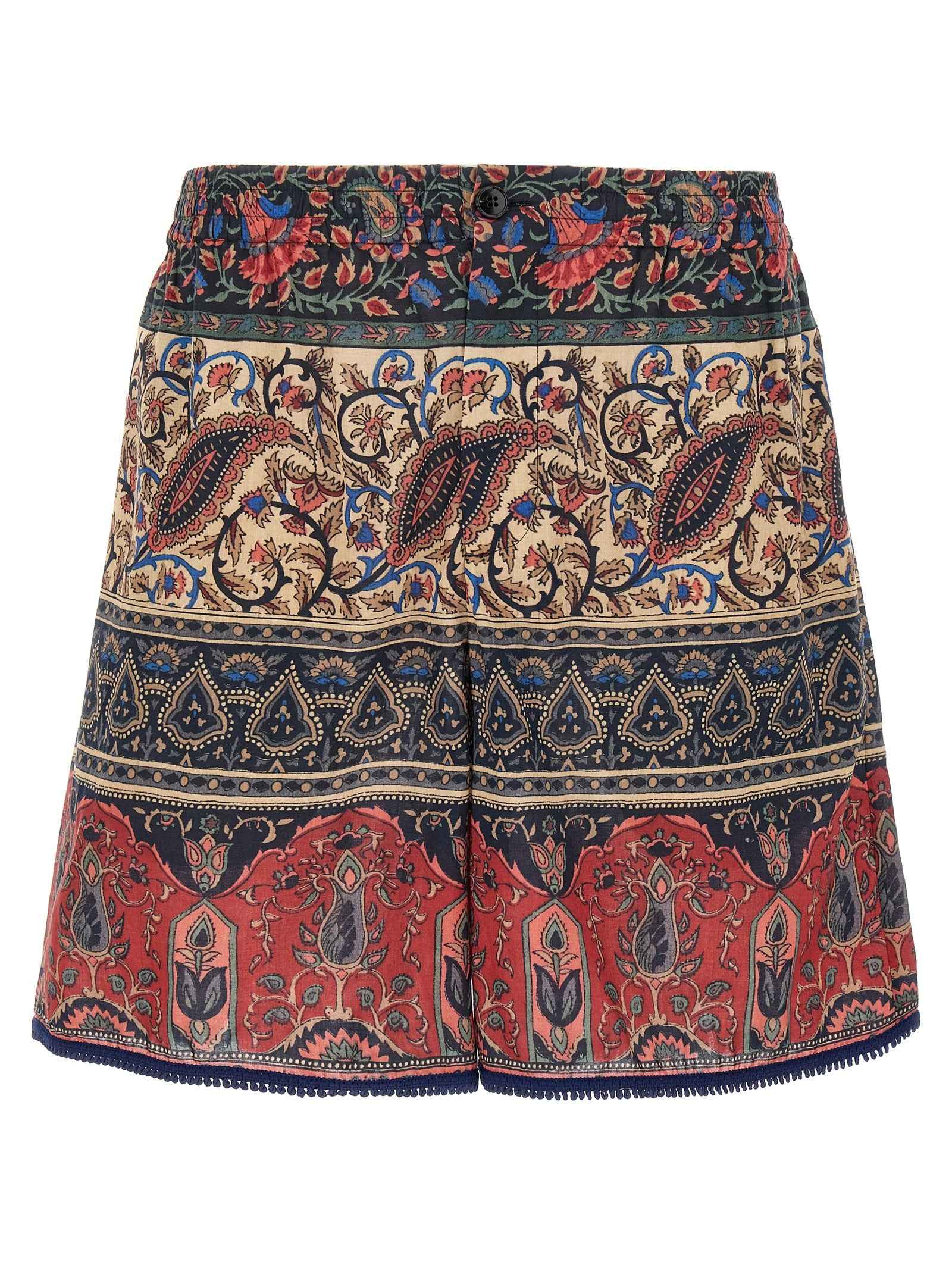 Multicolor Cotton Bermuda Shorts