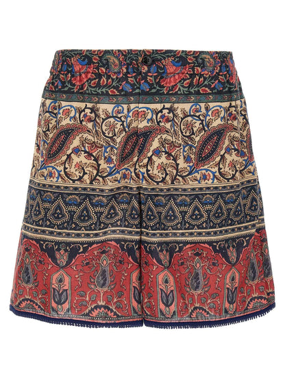 Multicolor Cotton Bermuda Shorts