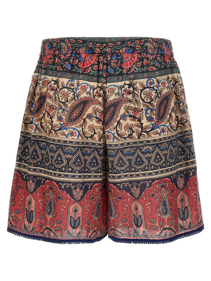 Multicolor Cotton Bermuda Shorts