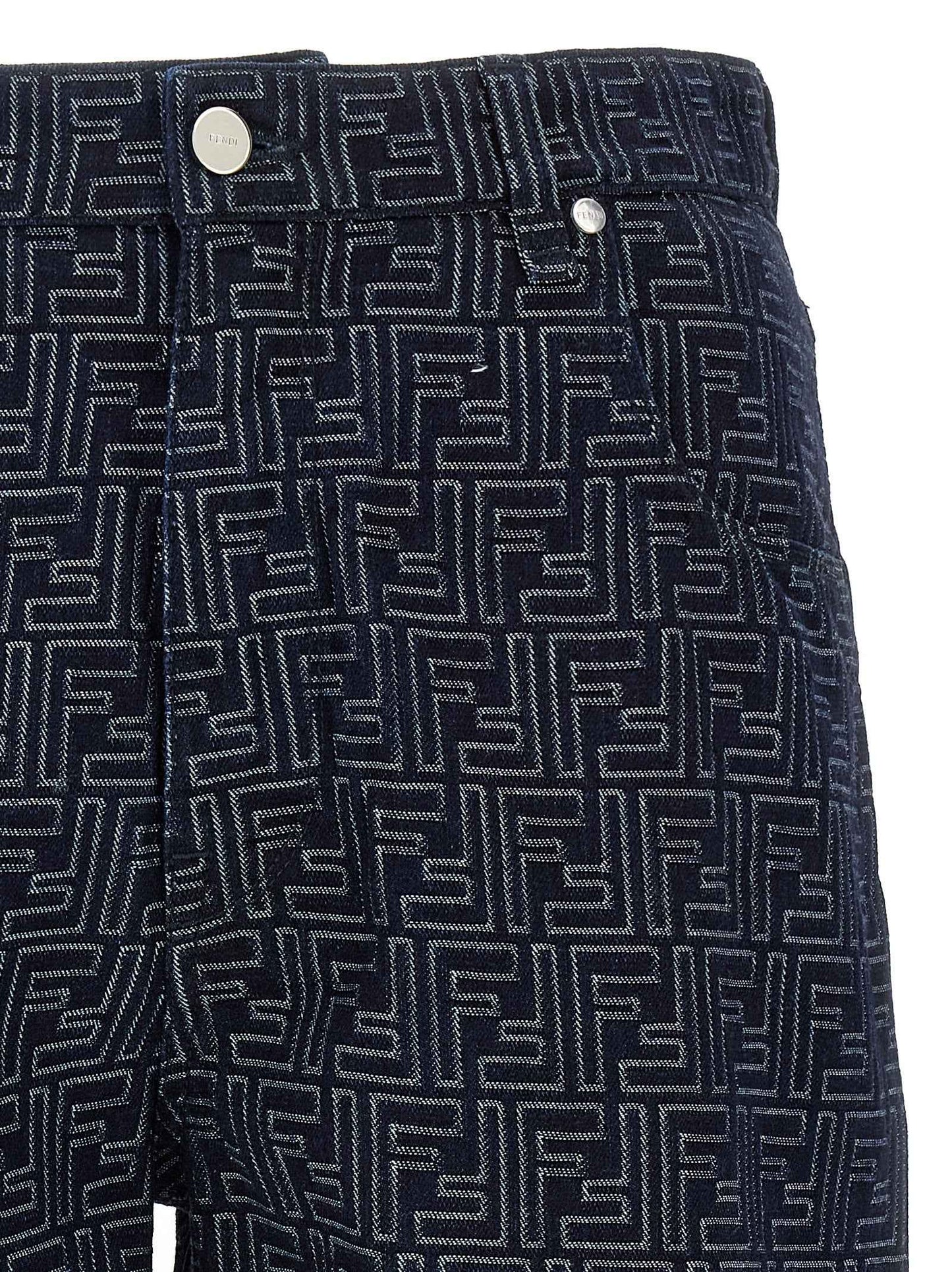 Blue Cotton Bermuda Shorts