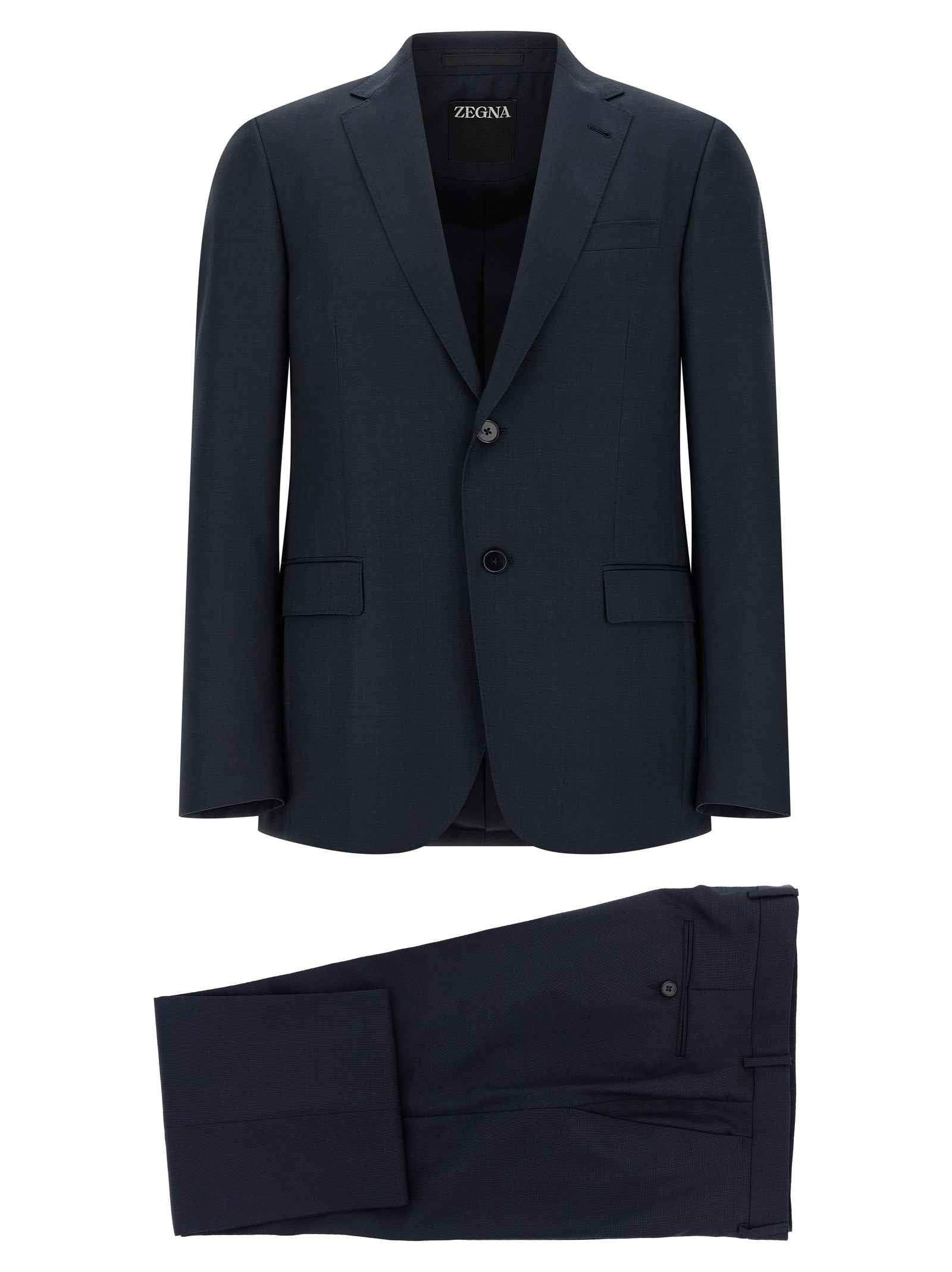 Blue Wool Two-Piece Suit