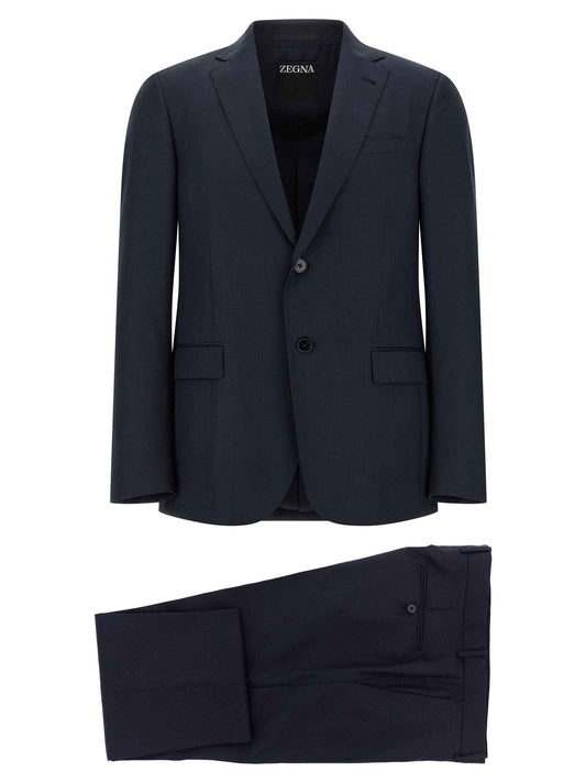 Blue Wool Two-Piece Suit