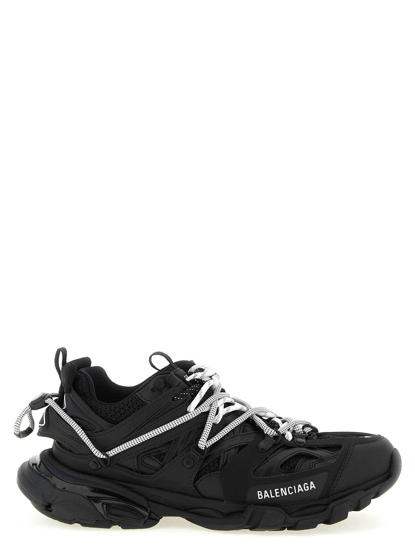 Black Polyethylene Athletic Sneakers