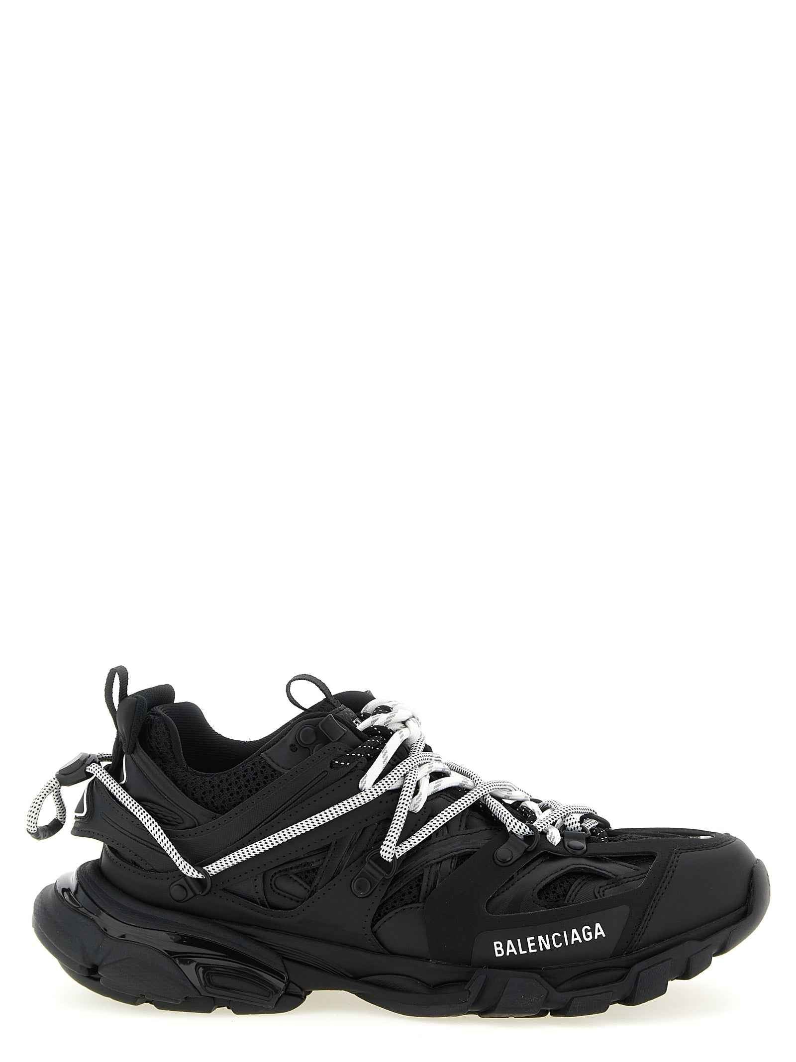 Black Polyethylene Athletic Sneakers