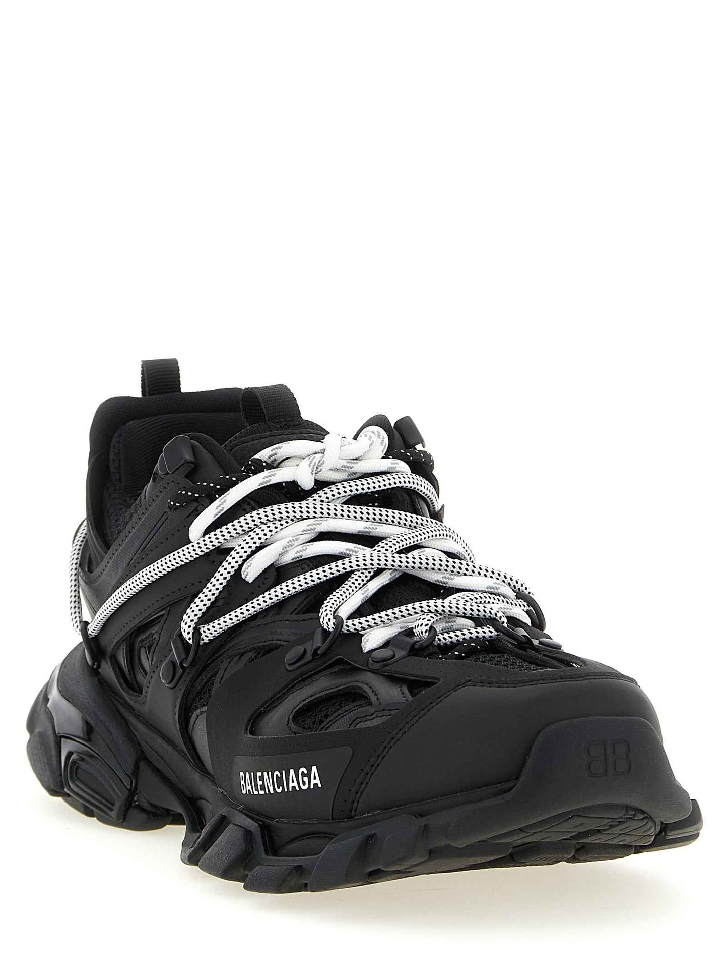 Black Polyethylene Athletic Sneakers