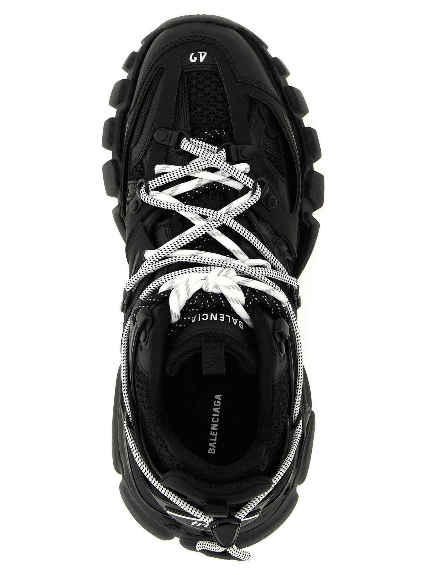 Black Polyethylene Athletic Sneakers