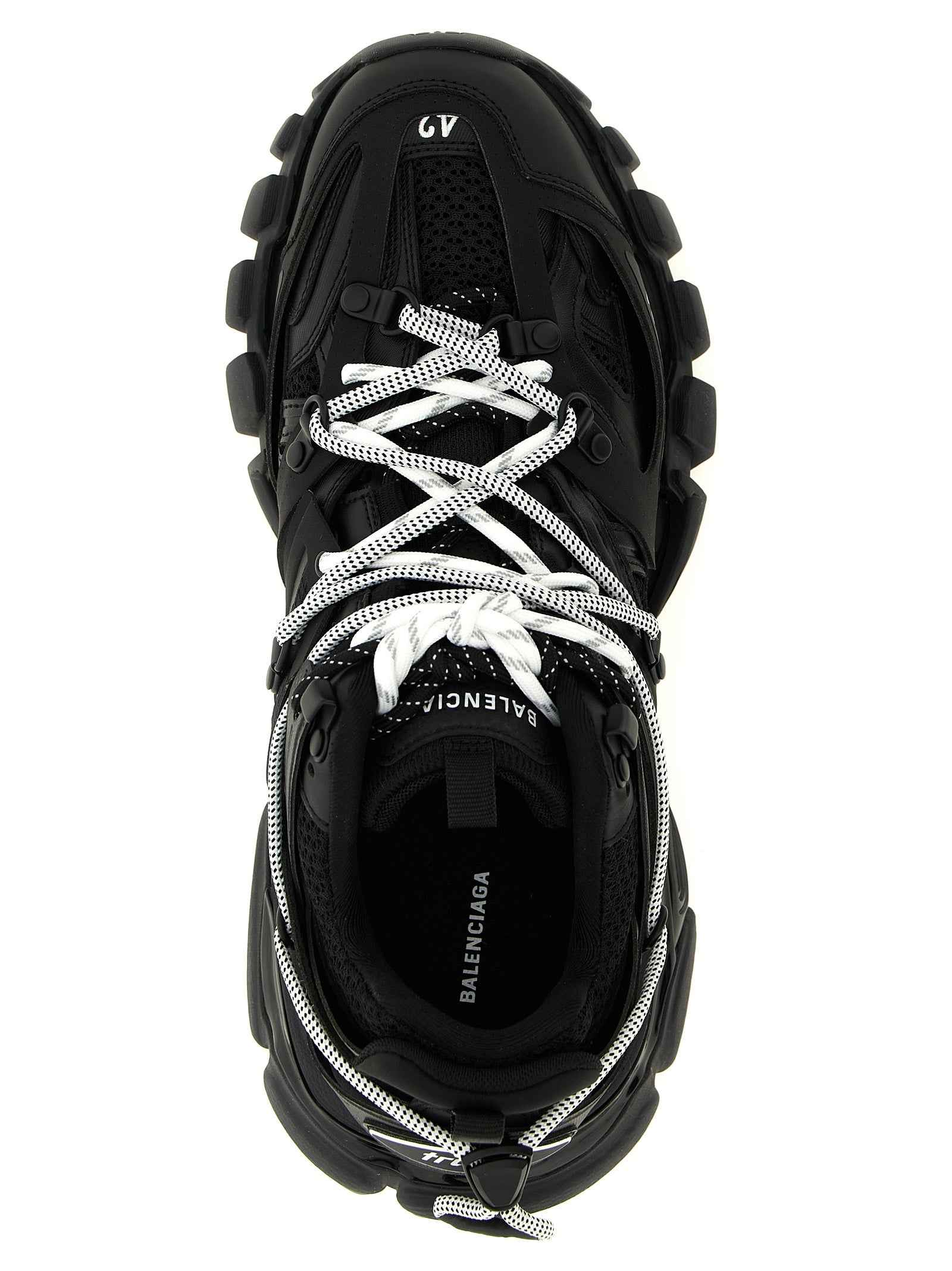 Black Polyethylene Athletic Sneakers