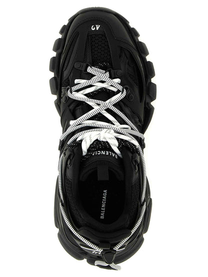 Black Polyethylene Athletic Sneakers