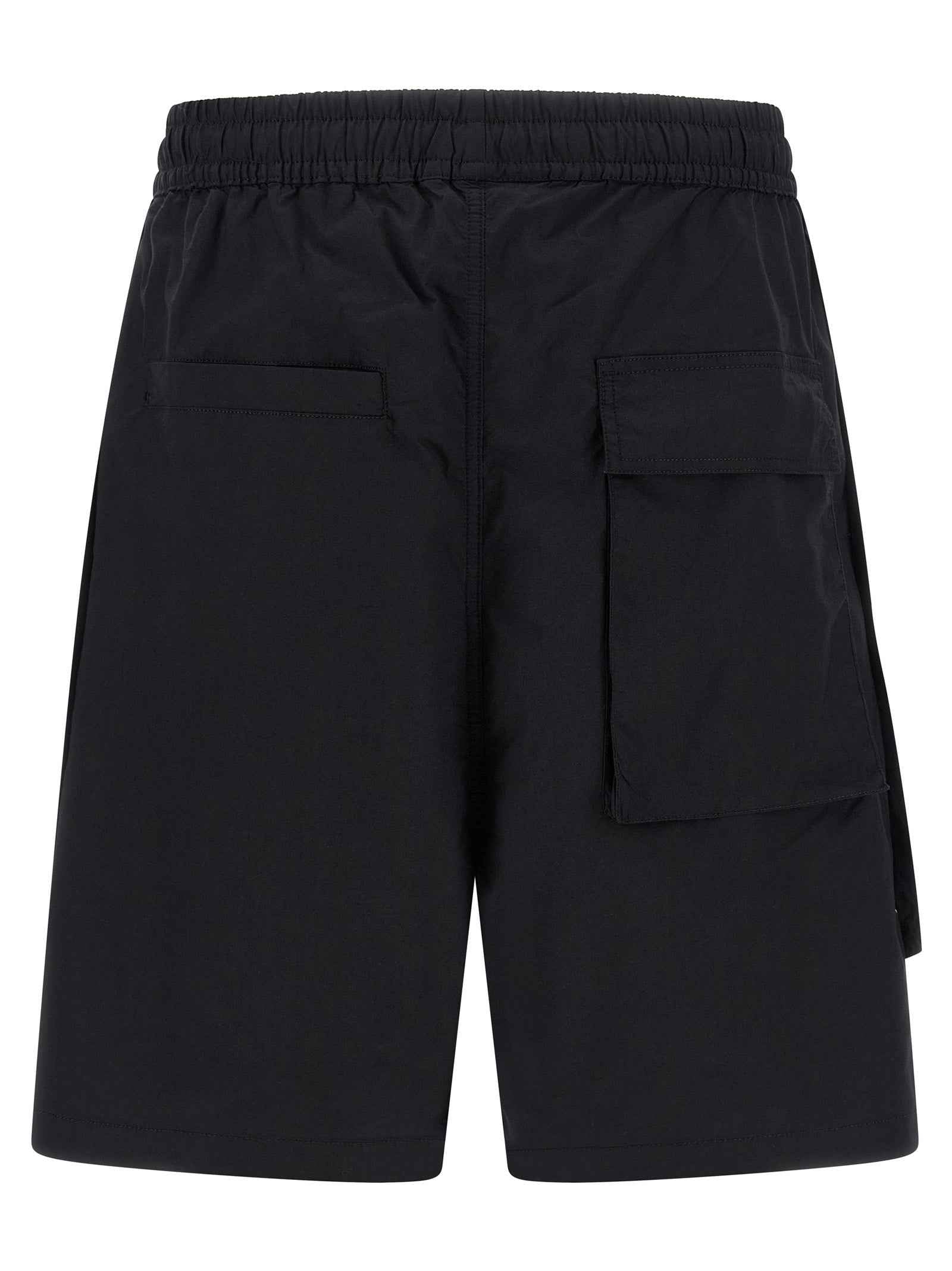 Black Cotton Bermuda Shorts