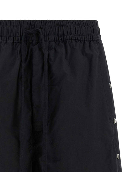 Black Cotton Bermuda Shorts