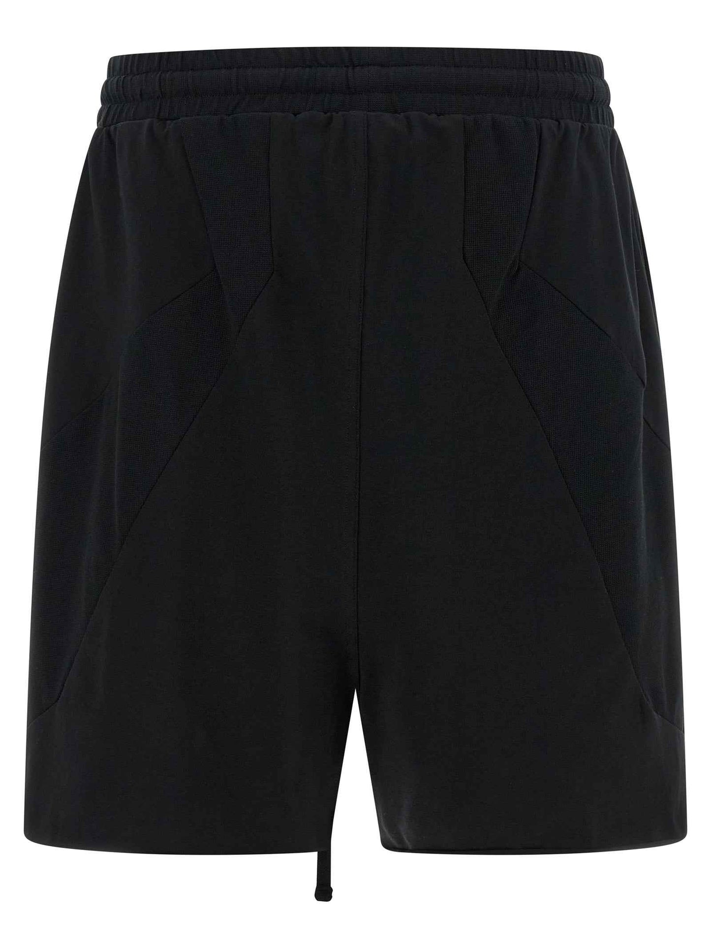 Black Cotton Bermuda Shorts