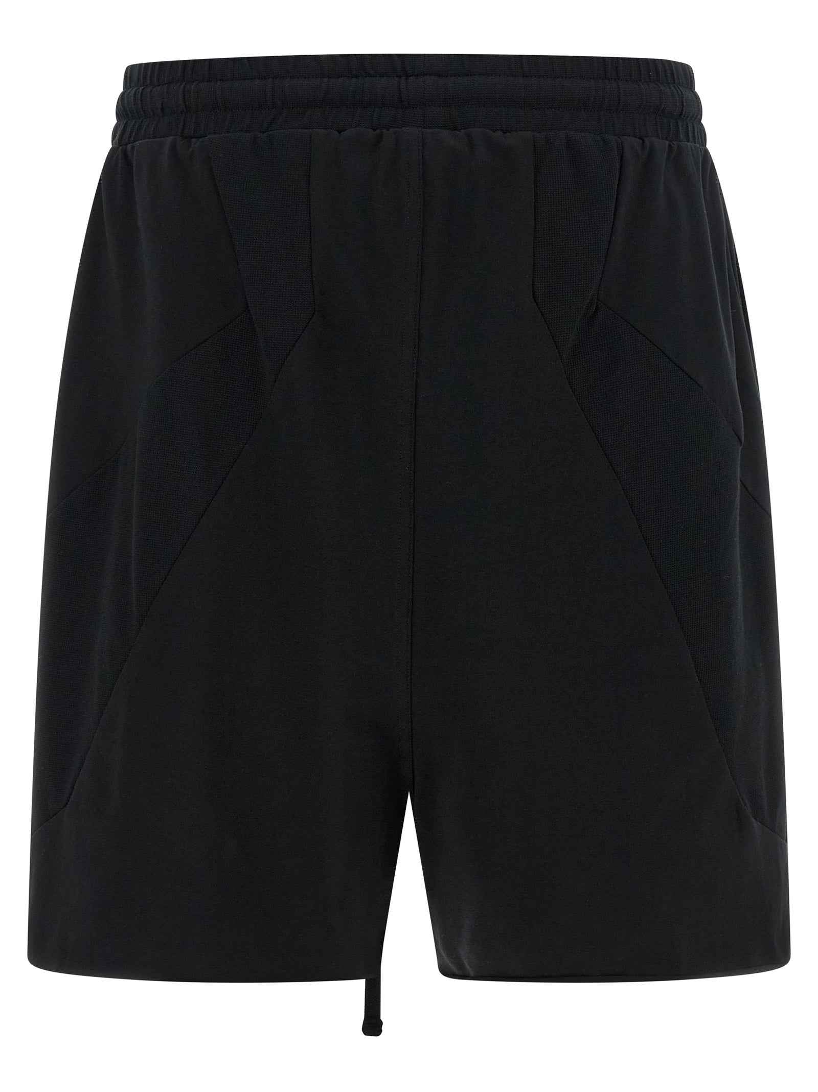 Black Cotton Bermuda Shorts