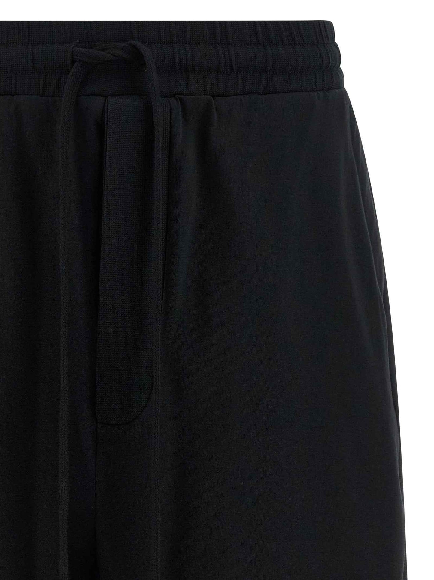 Black Cotton Bermuda Shorts