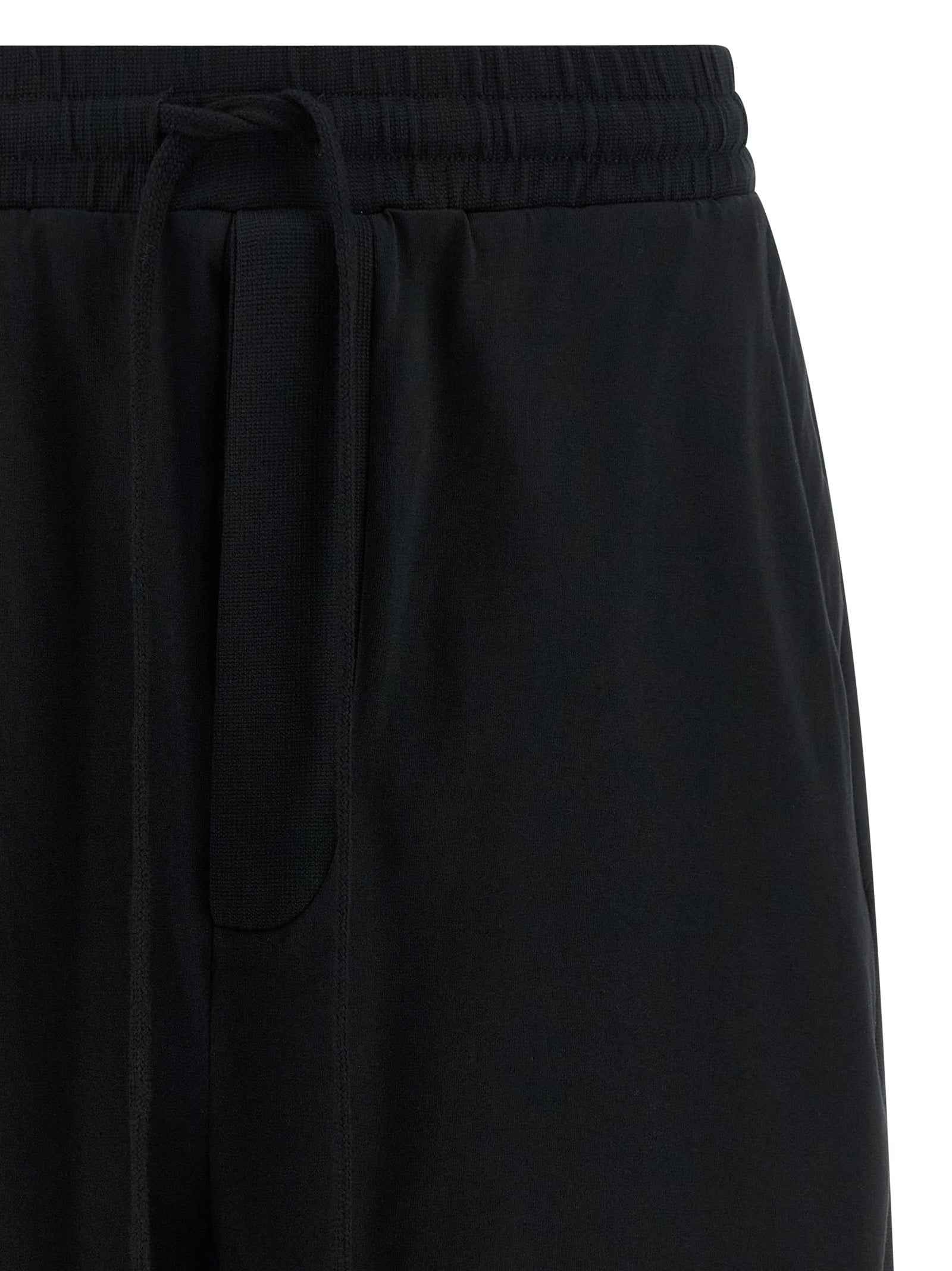 Black Cotton Bermuda Shorts