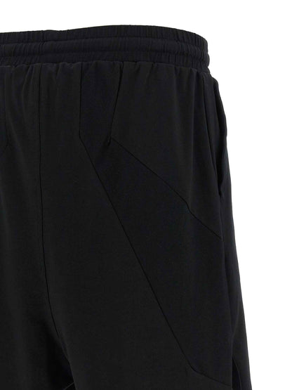 Black Cotton Bermuda Shorts