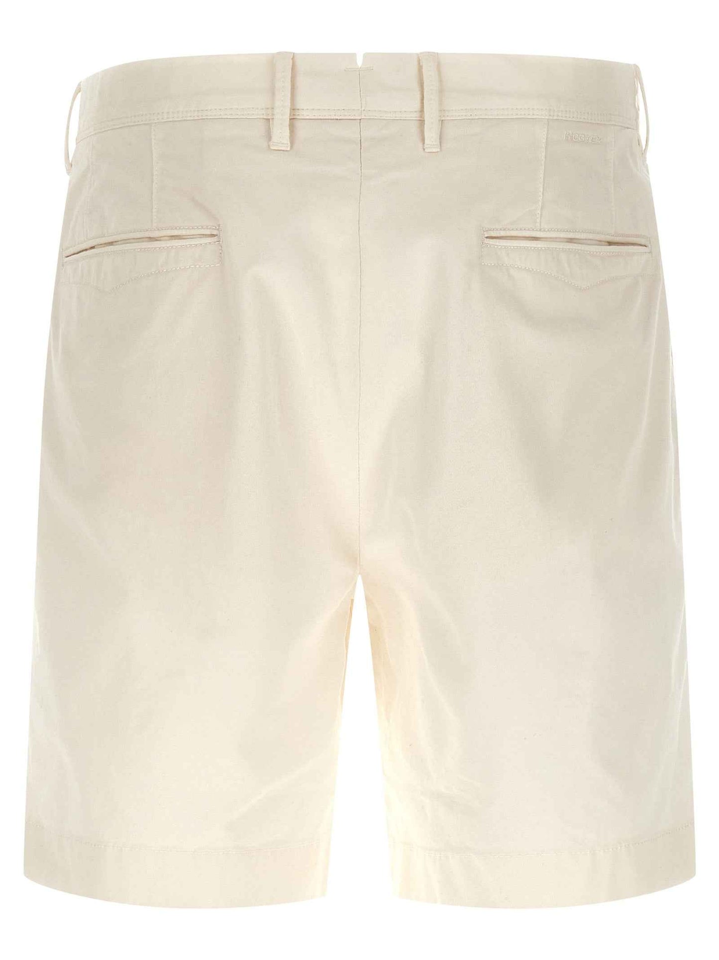 White Cotton Bermuda Shorts