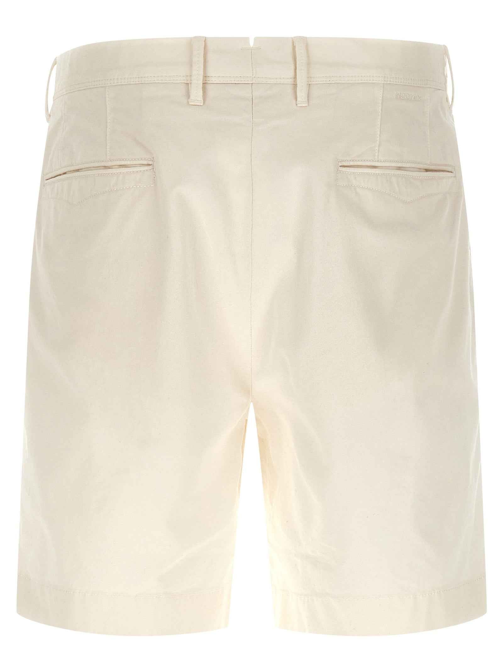White Cotton Bermuda Shorts