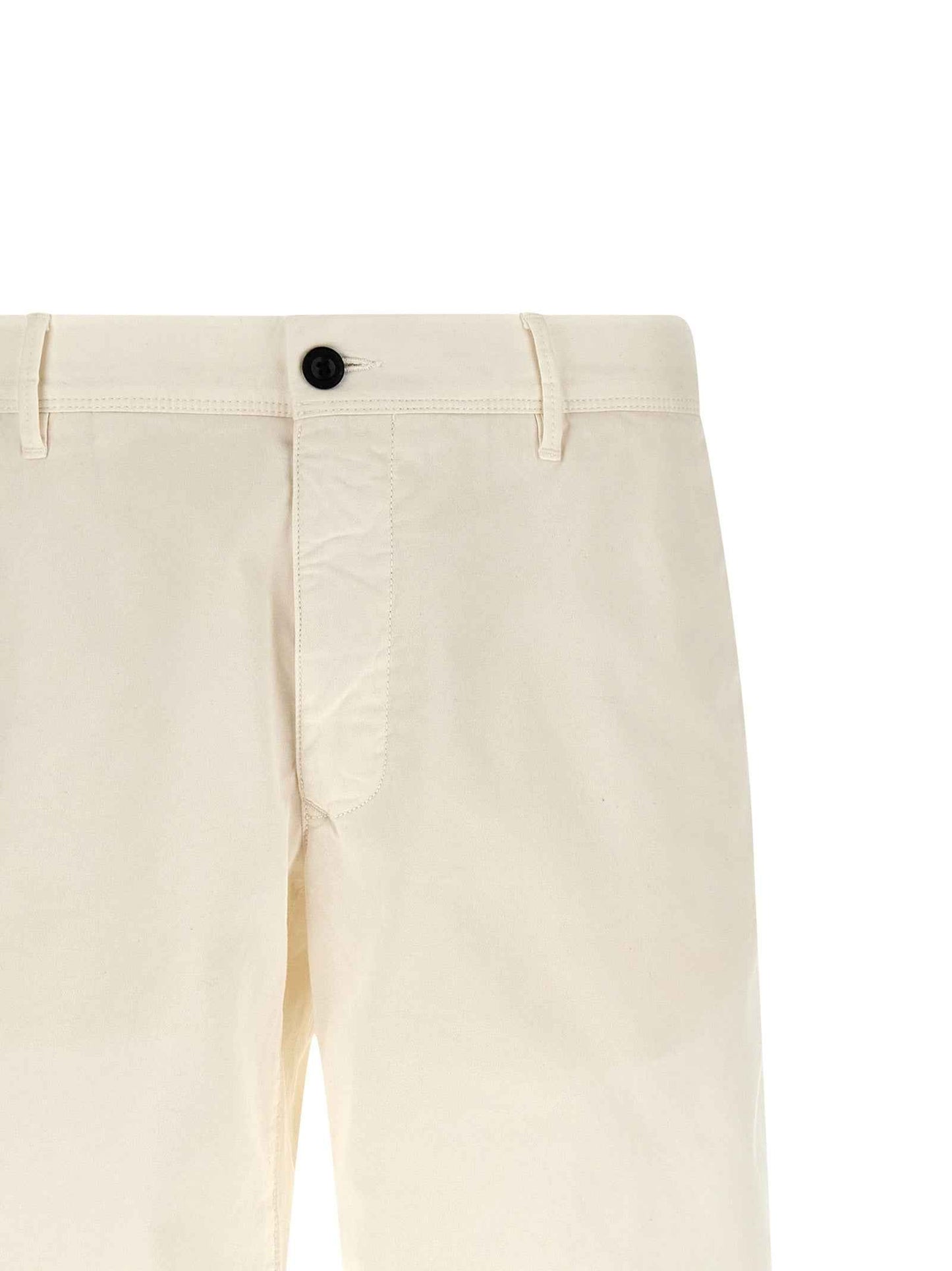 White Cotton Bermuda Shorts