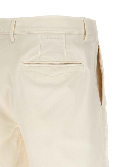 White Cotton Bermuda Shorts