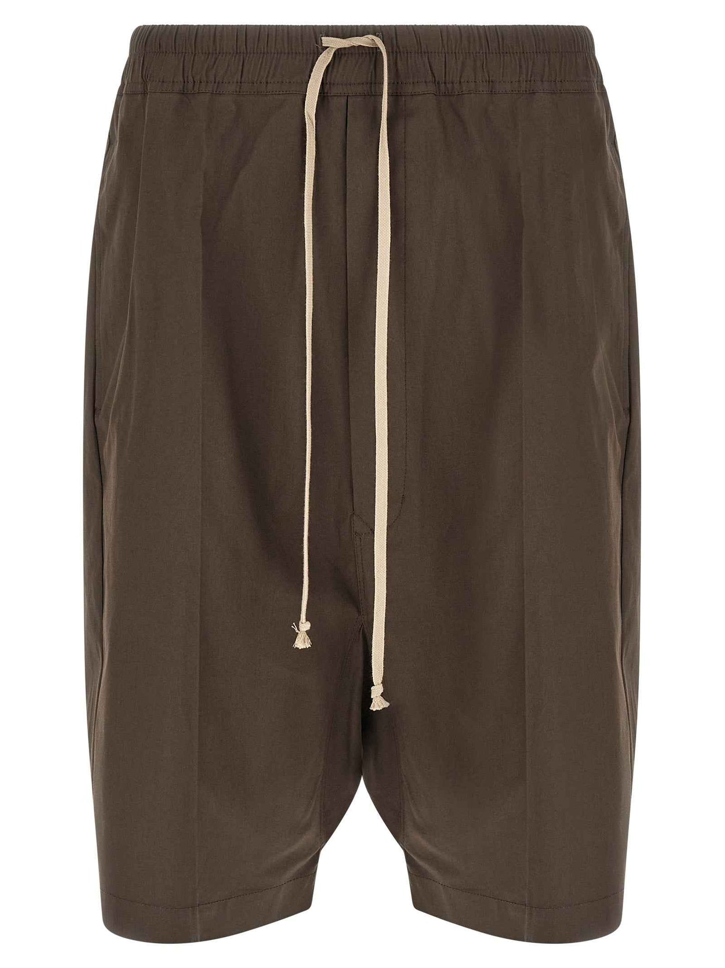 Brown Cotton Bermuda Shorts