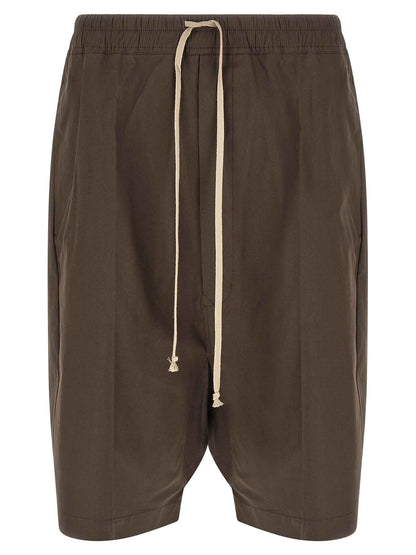 Brown Cotton Bermuda Shorts