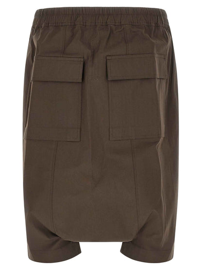 Brown Cotton Bermuda Shorts