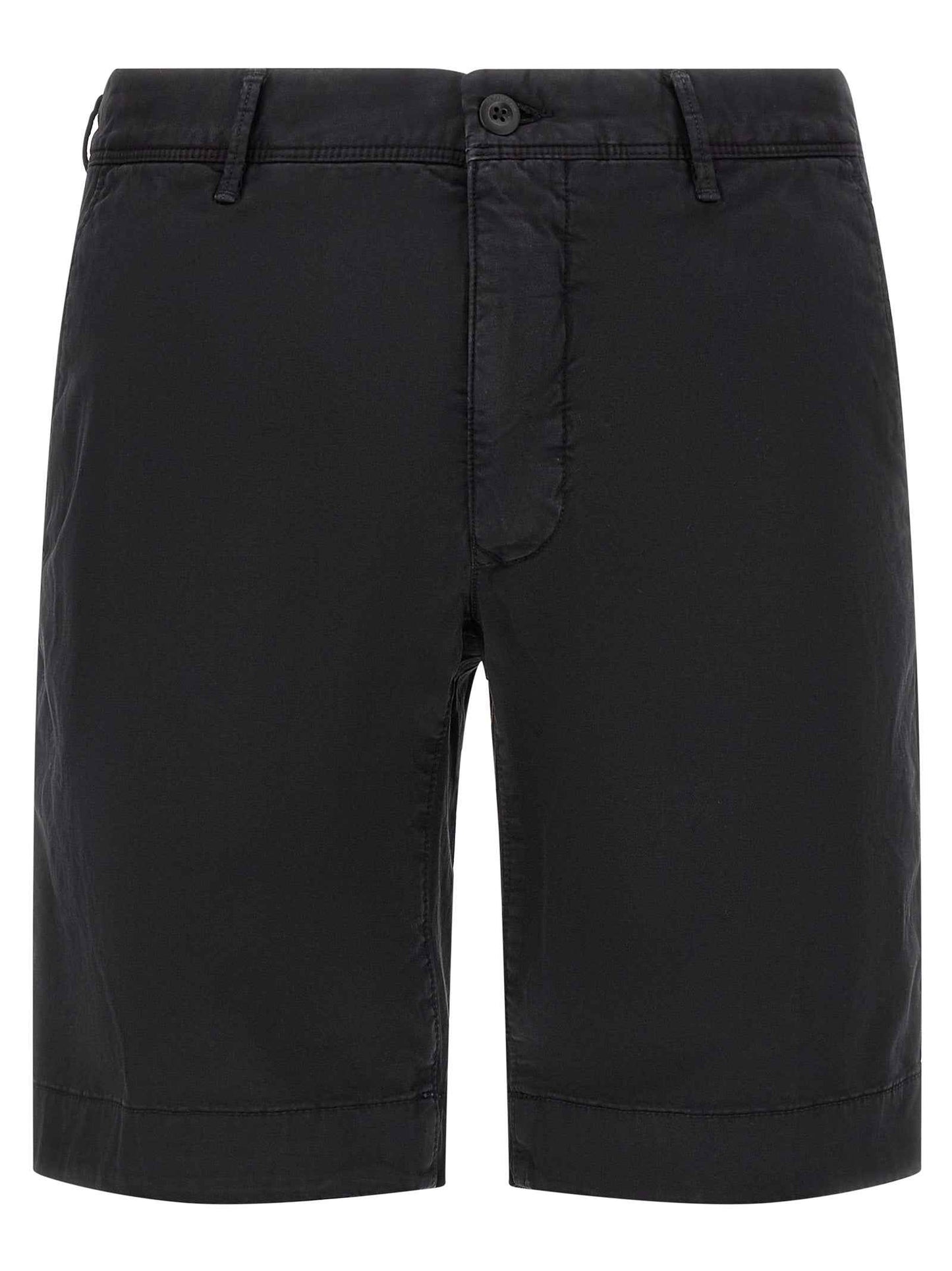 Blue Cotton Bermuda Shorts