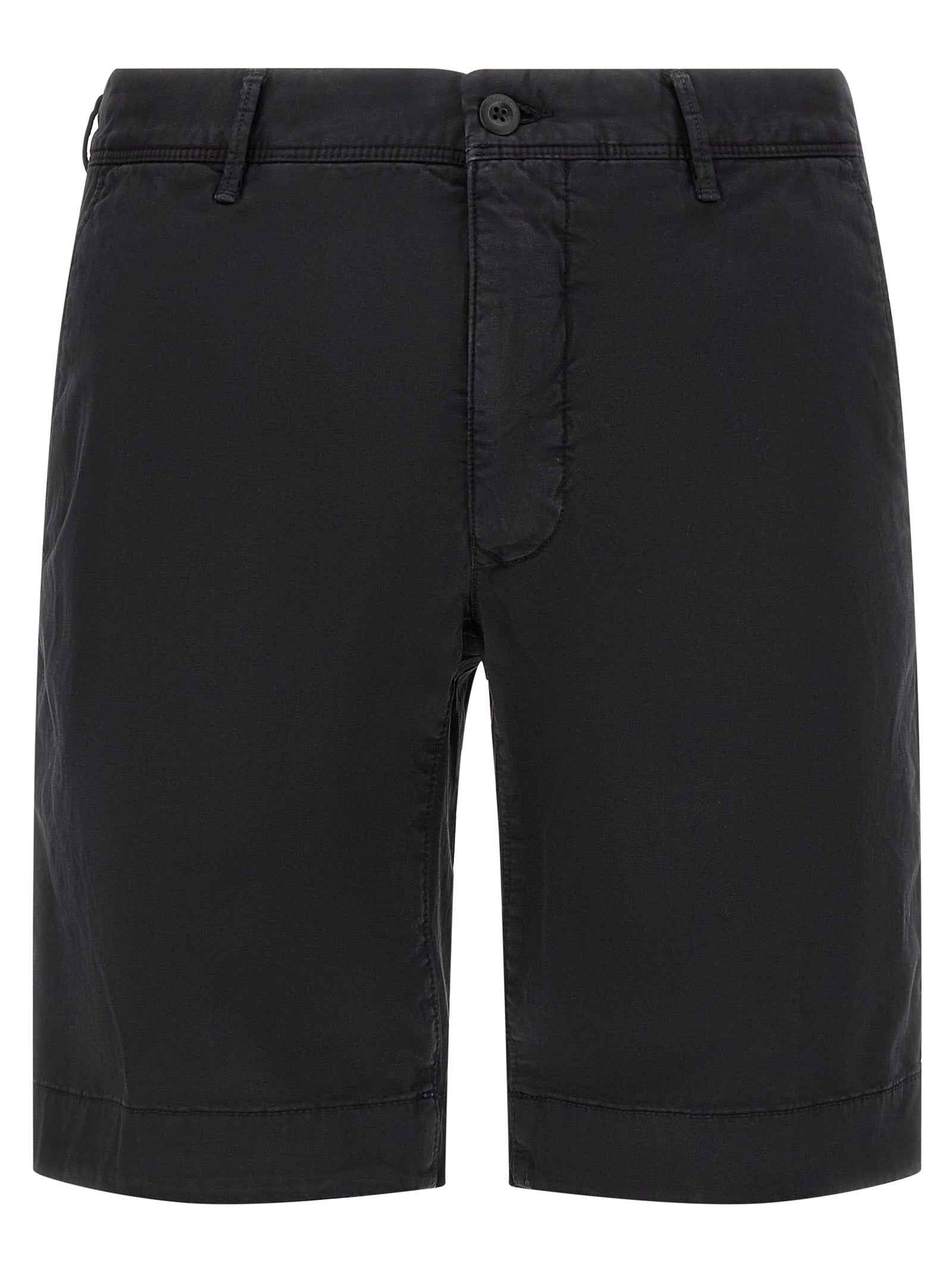 Blue Cotton Bermuda Shorts