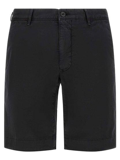 Blue Cotton Bermuda Shorts