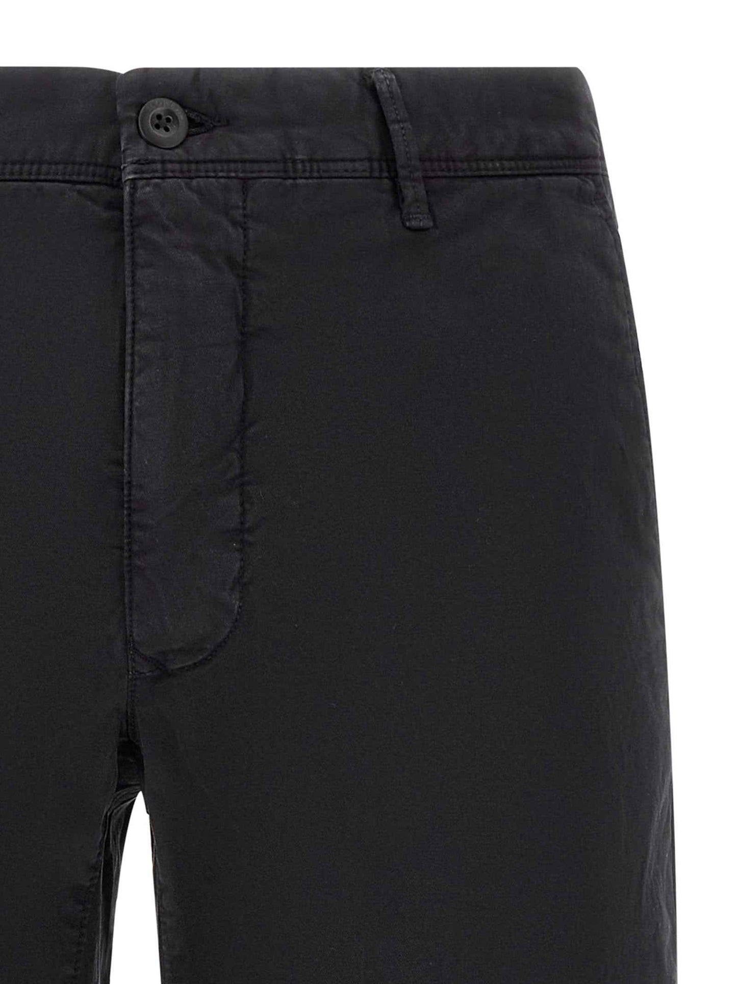 Blue Cotton Bermuda Shorts