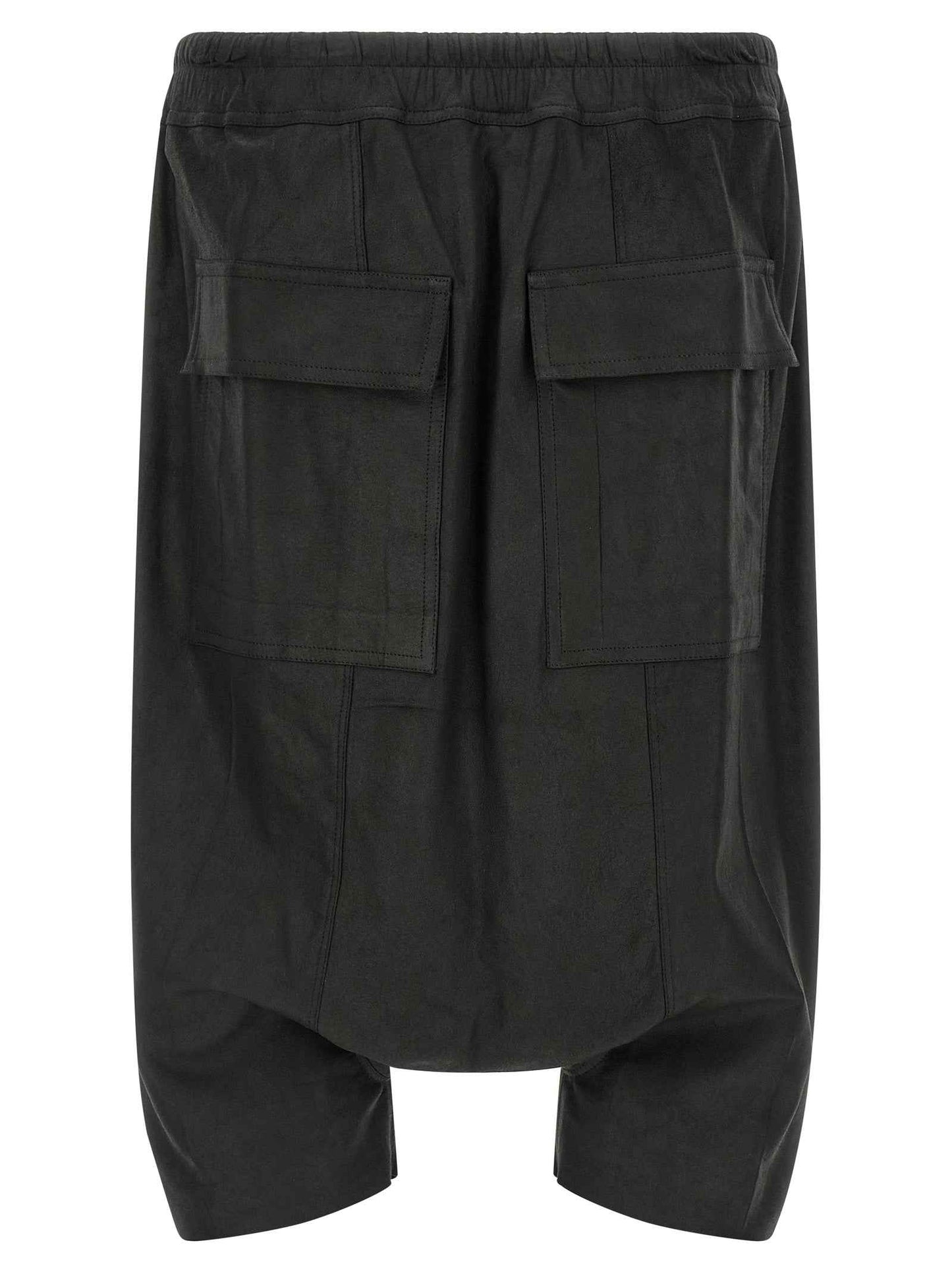 Black Lamb Leather Bermuda Shorts