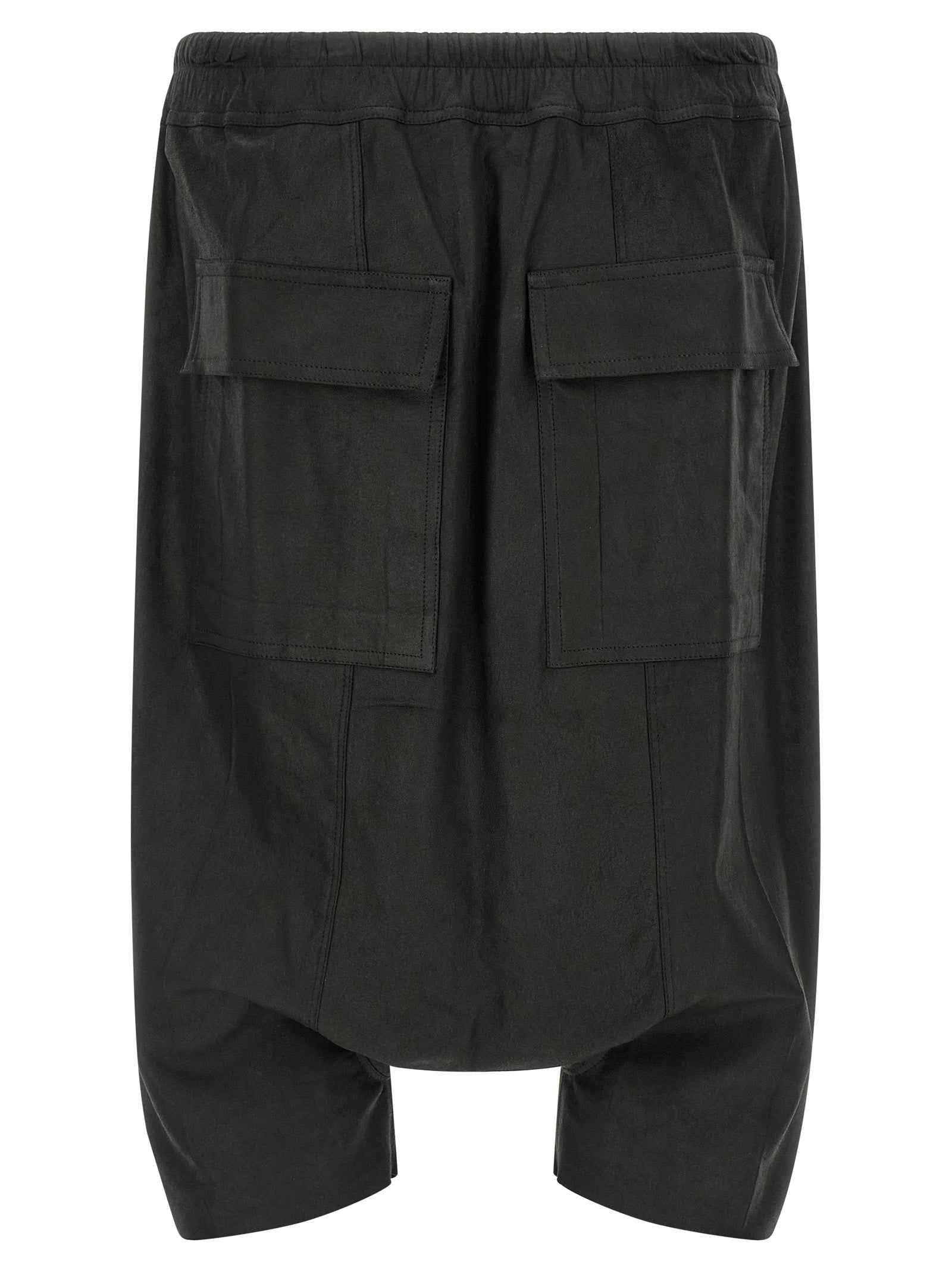 Black Lamb Leather Bermuda Shorts