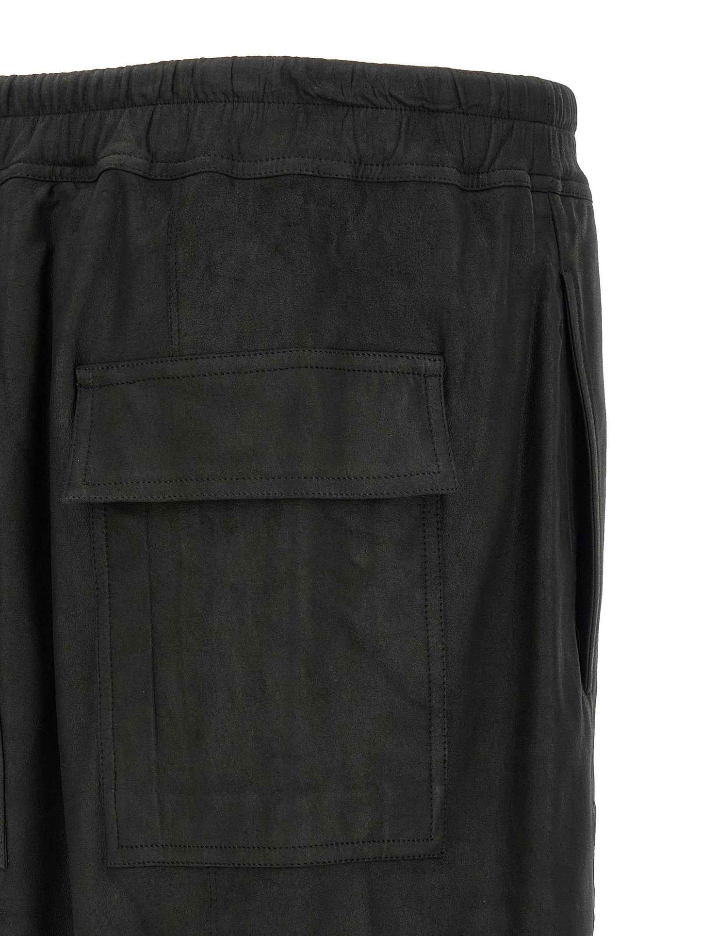 Black Lamb Leather Bermuda Shorts