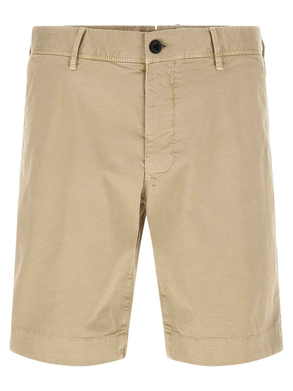 Beige Cotton Bermuda Shorts