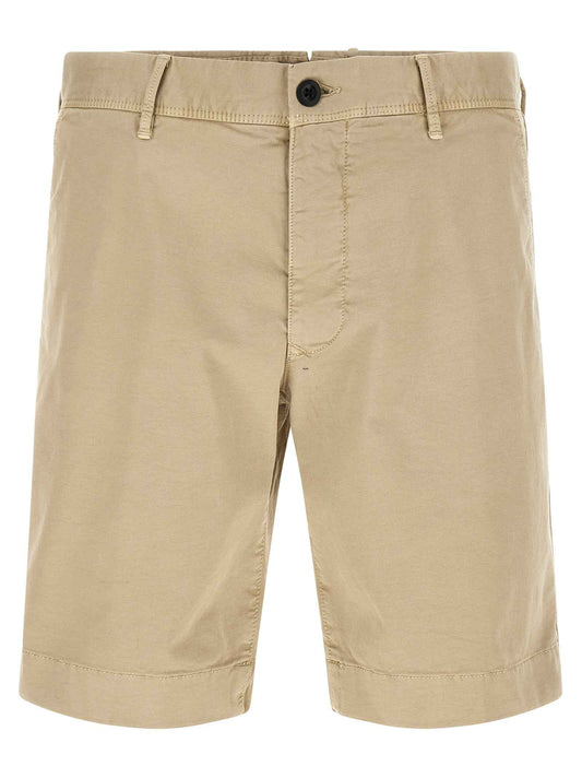 Beige Cotton Bermuda Shorts