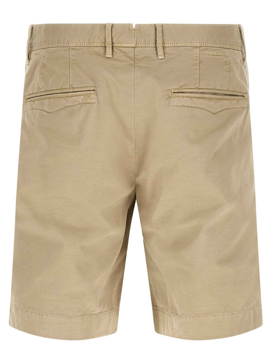 Beige Cotton Bermuda Shorts